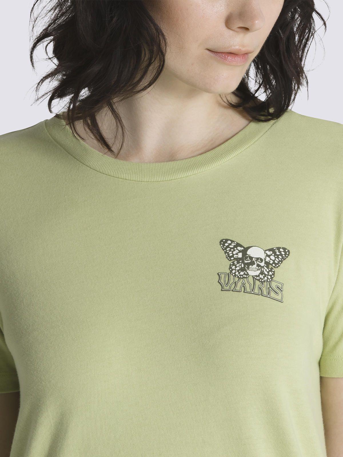 Polera Manga Corta Skullfly Crew Verde Mujer-5