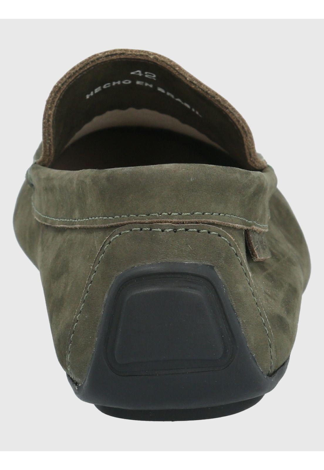 Mocasín Cuero Verde Hombre Blumenau -6