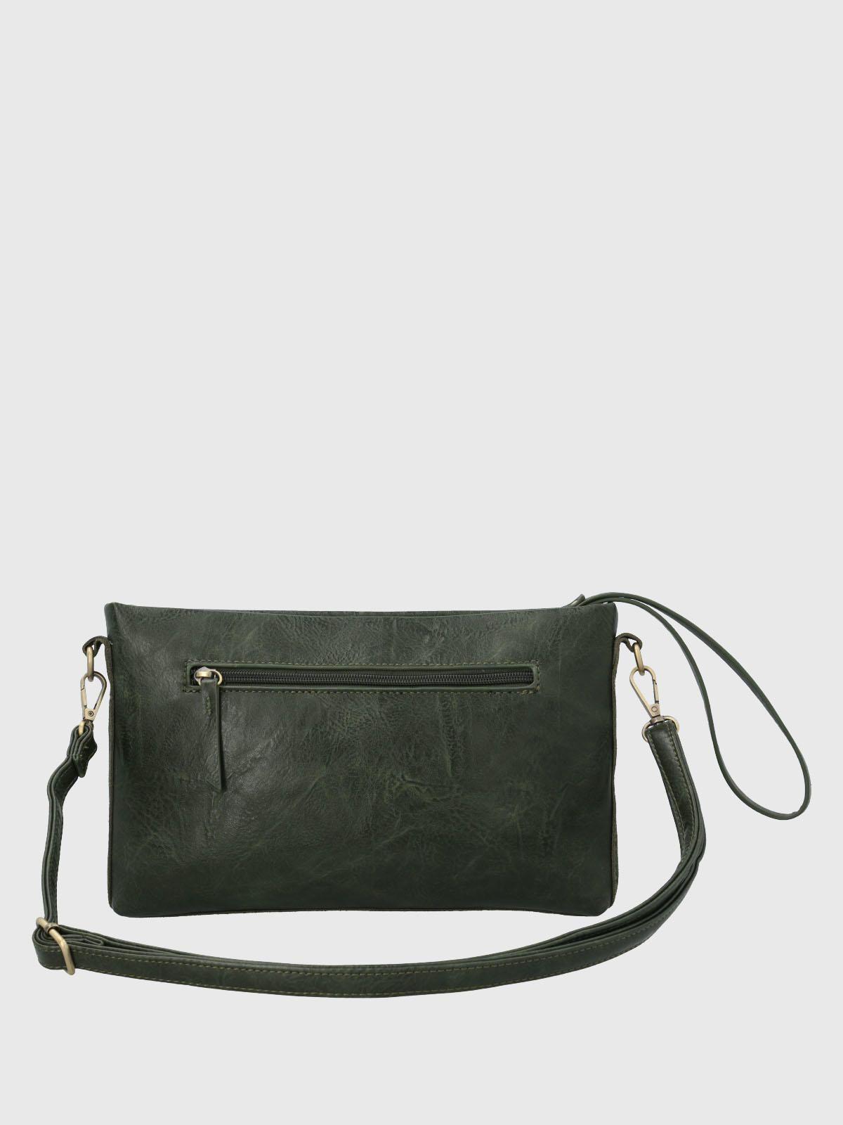 Cartera Ecocuero Mujer Liah Cross Verde-2