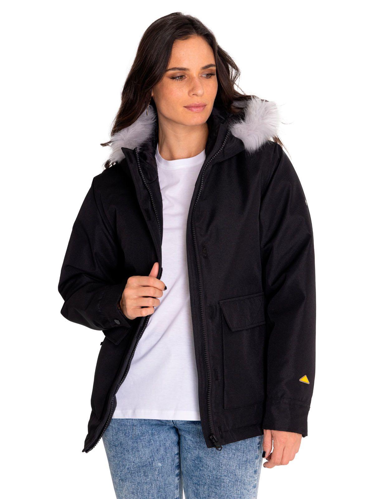 Chaqueta Mujer Mediumweight Insulated Hooded Negro-0