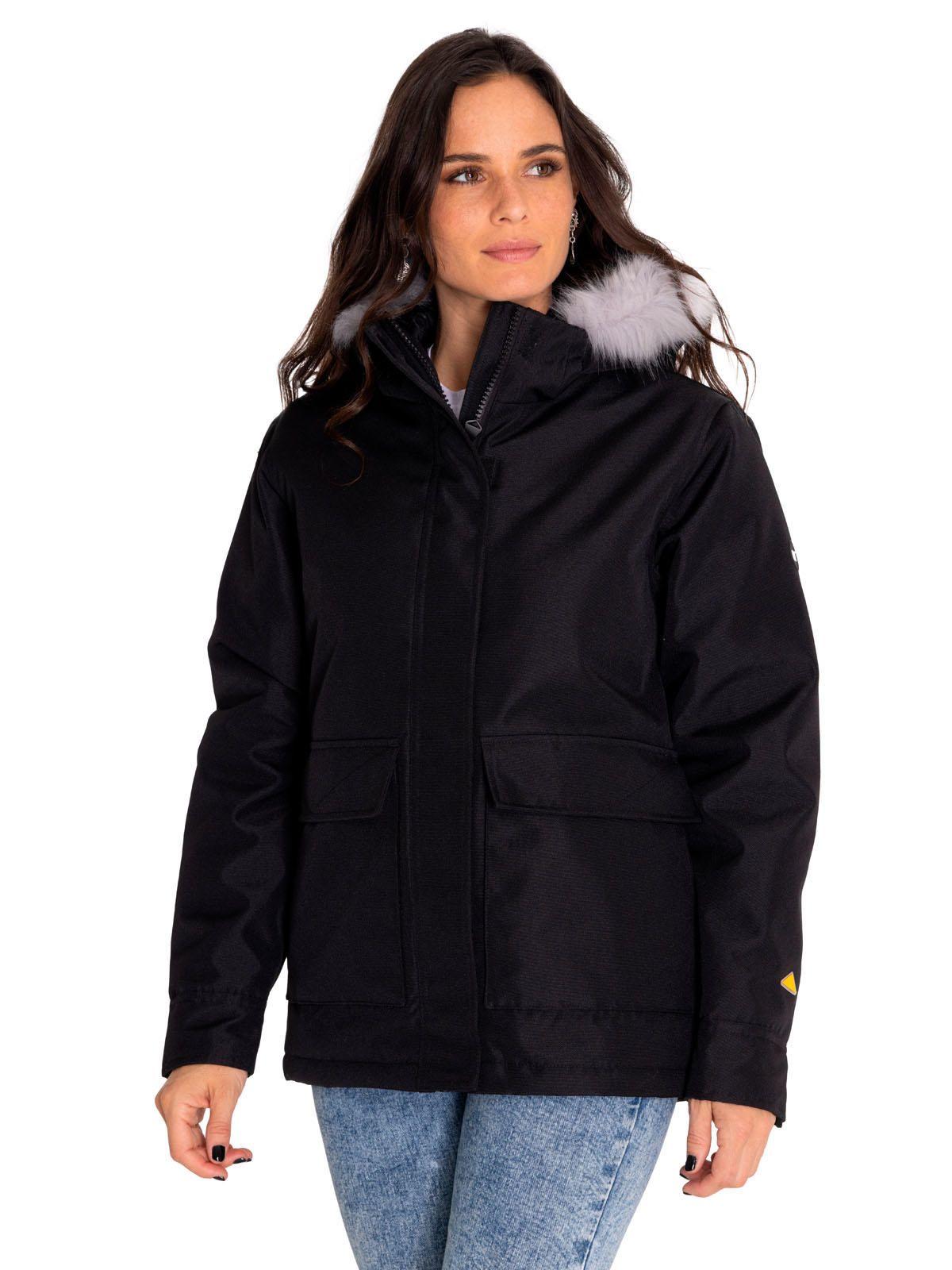 Chaqueta Mujer Mediumweight Insulated Hooded Negro-1
