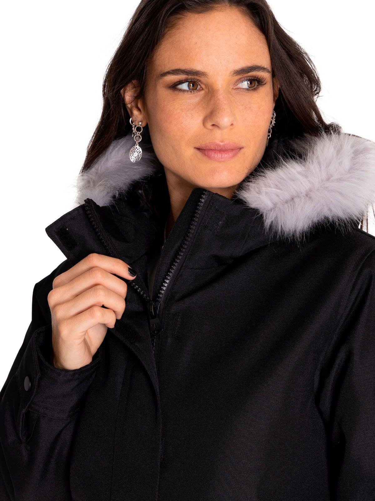 Chaqueta Mujer Mediumweight Insulated Hooded Negro-4