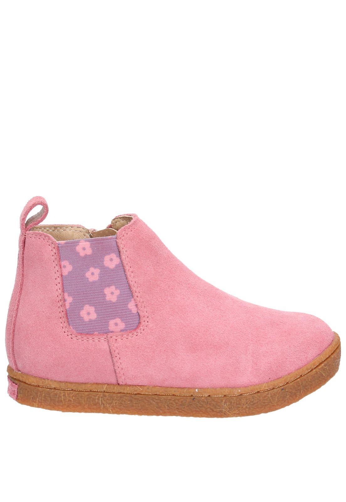 Botín Cuero Niña Piombino Rosado-4
