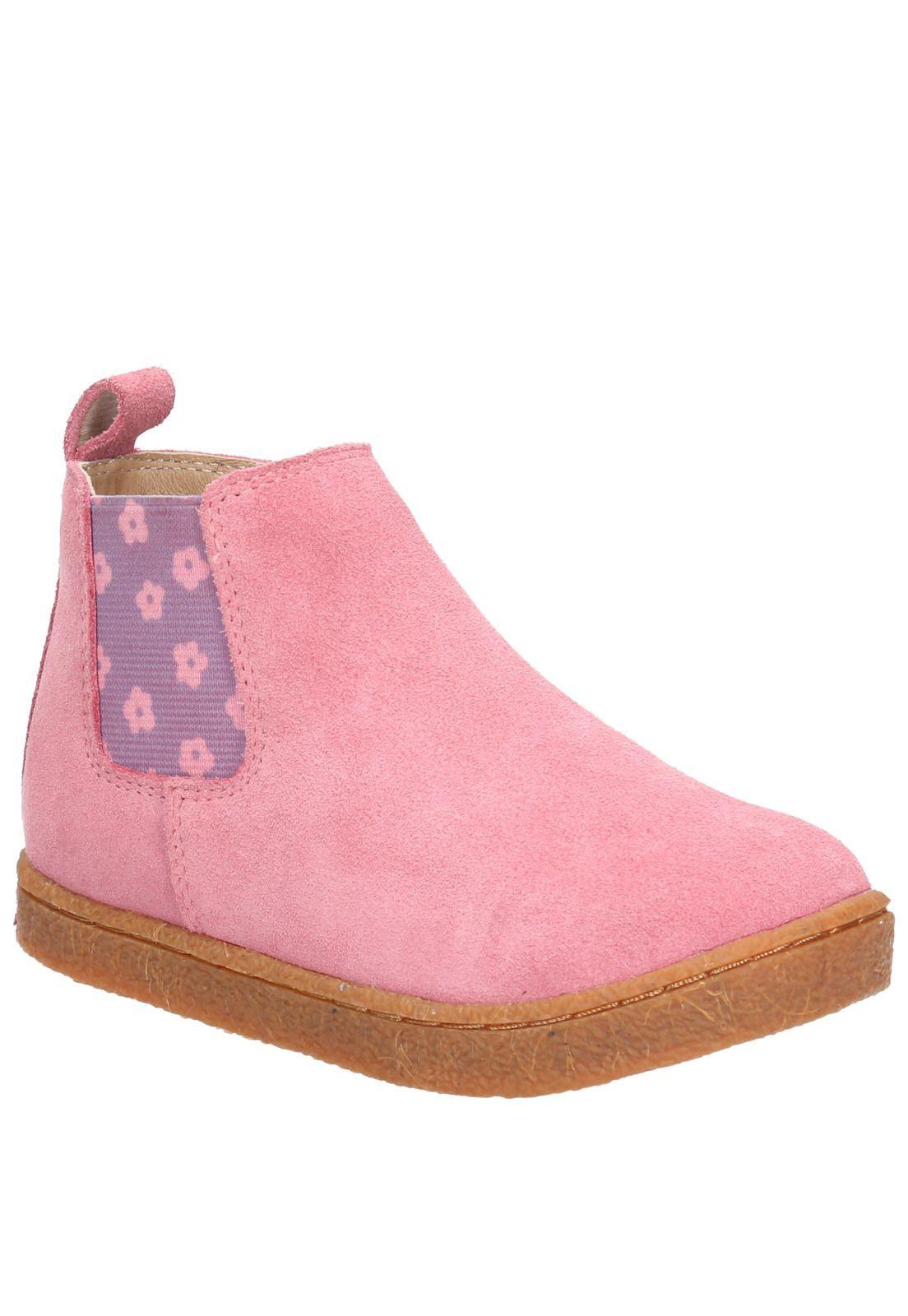 Botín Cuero Niña Piombino Rosado-0