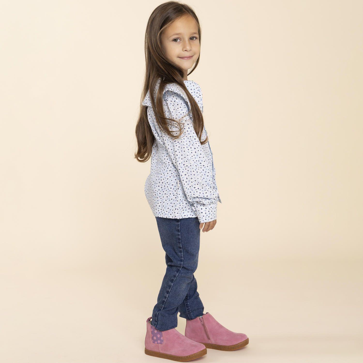 Botín Cuero Niña Piombino Rosado-3