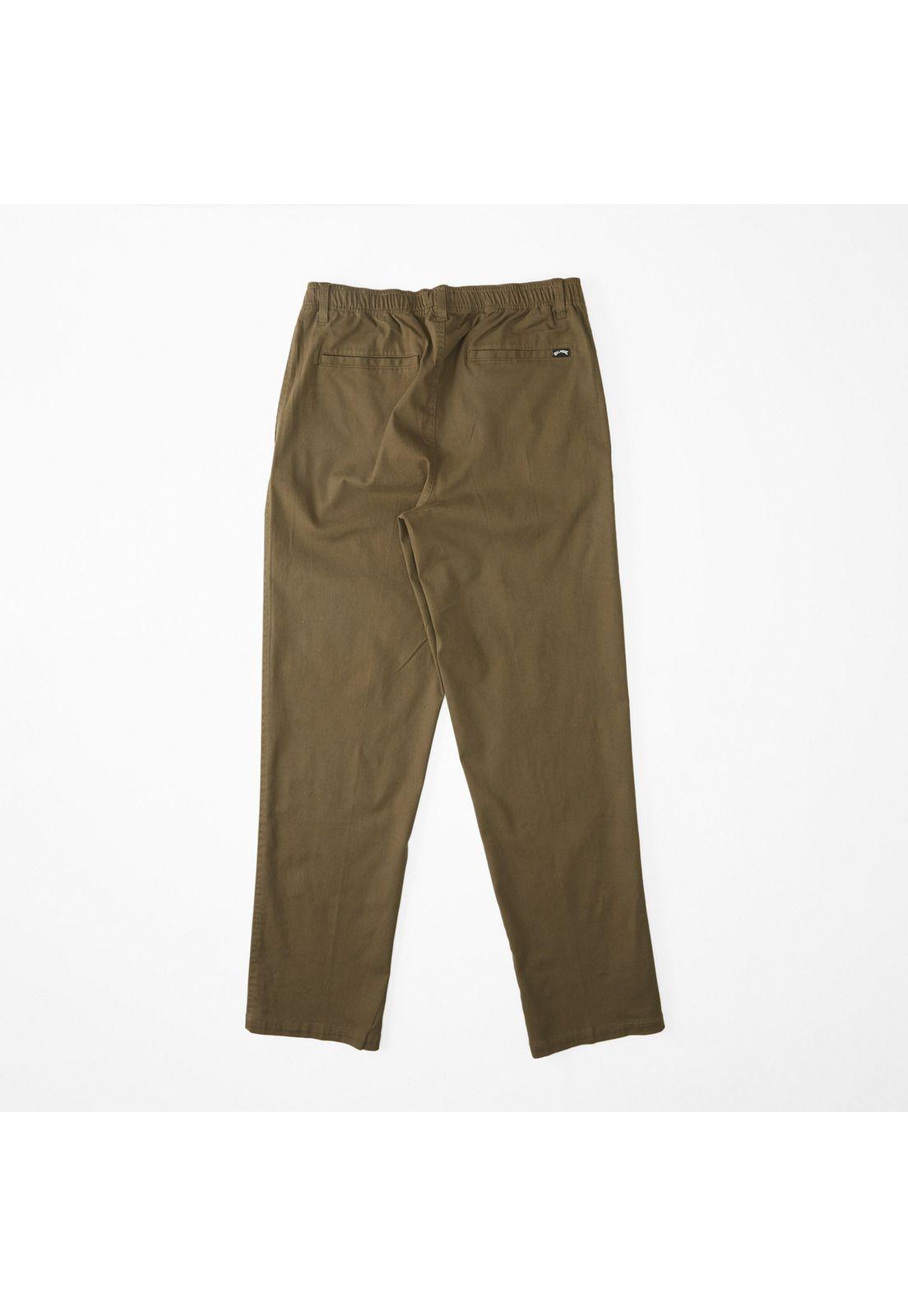 Pantalón Hombre Larry Beach Verde Oliva-1