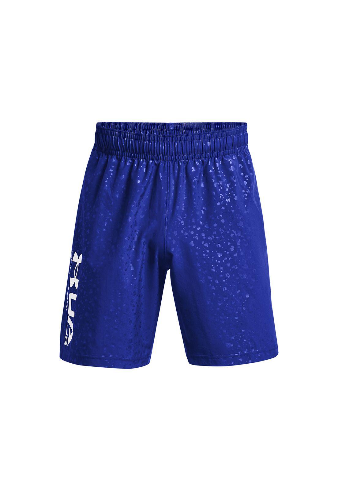 Short Hombre Woven Emboss Azul-0