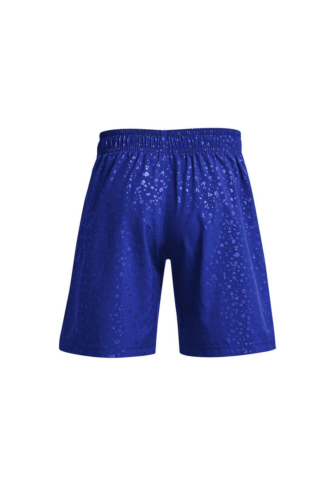 Short Hombre Woven Emboss Azul-1