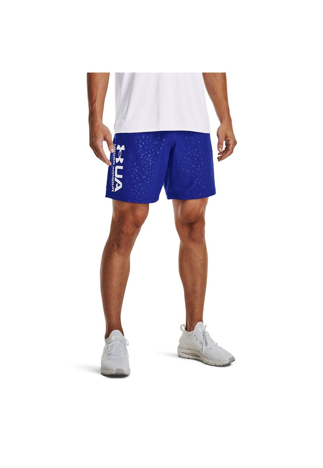 Short Hombre Woven Emboss Azul-2