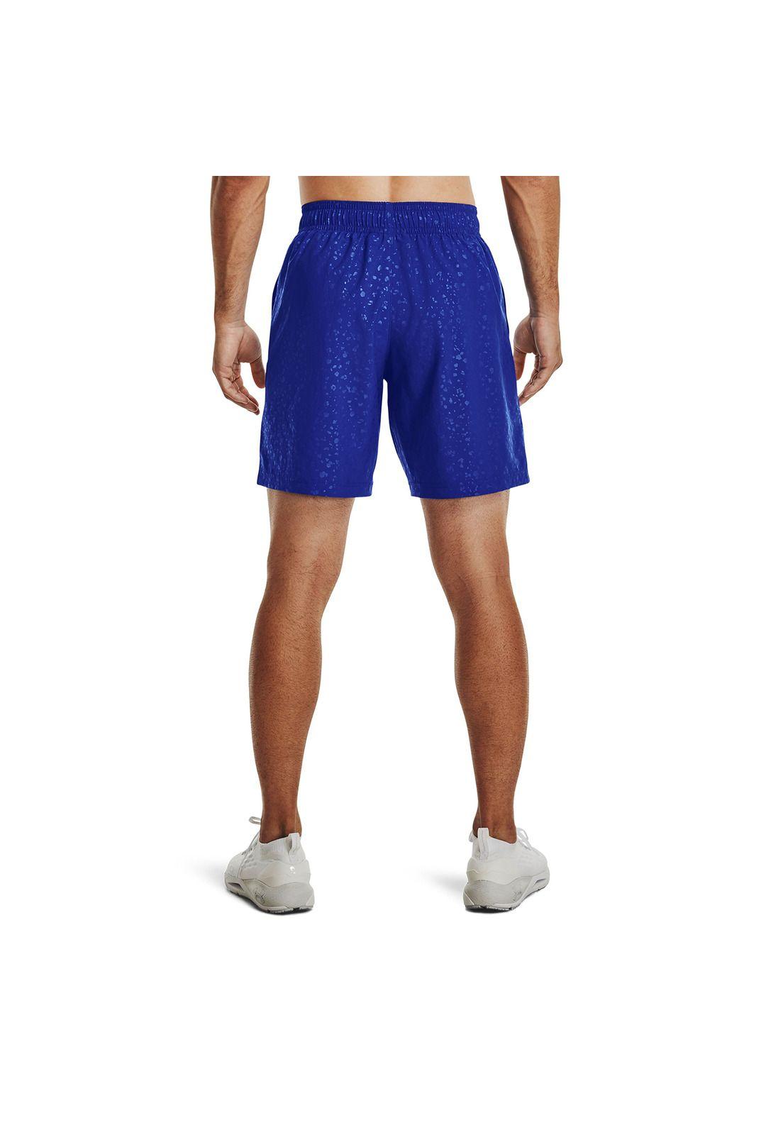 Short Hombre Woven Emboss Azul-3