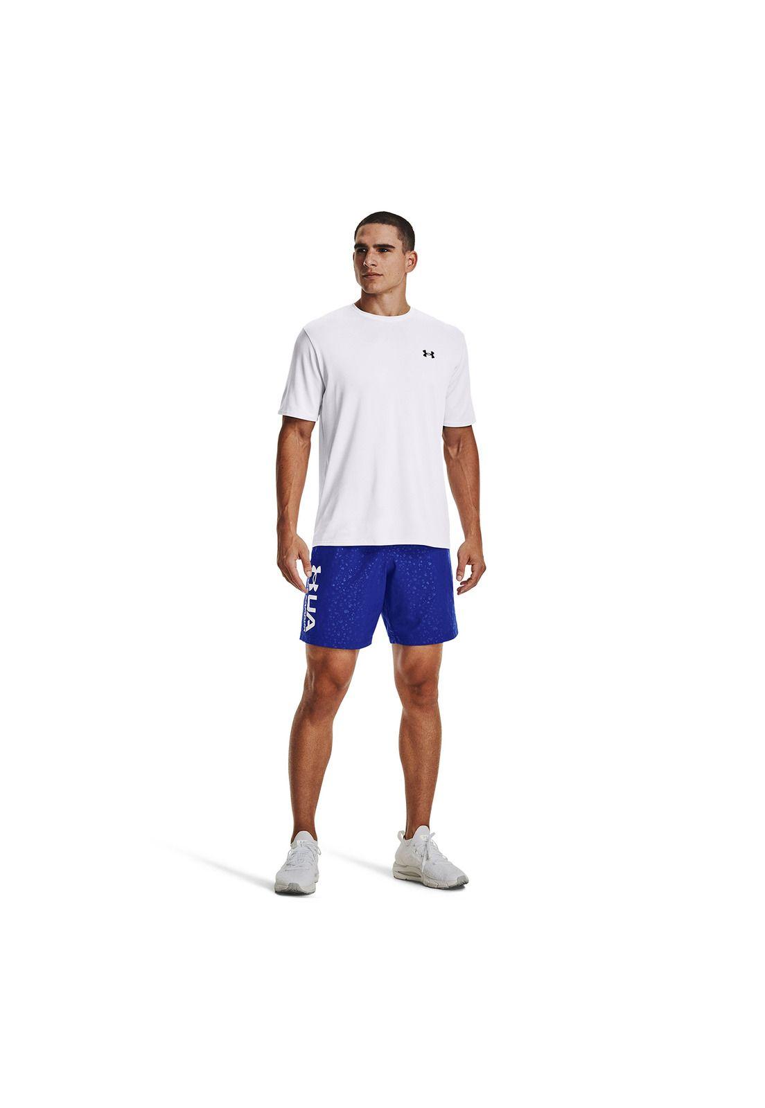 Short Hombre Woven Emboss Azul-4