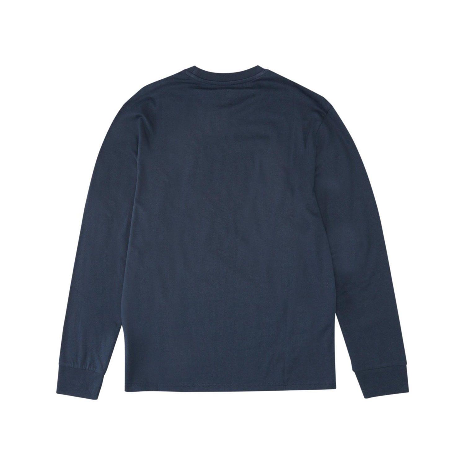 Polera M/L Hombre Vertical Azul Marino-1