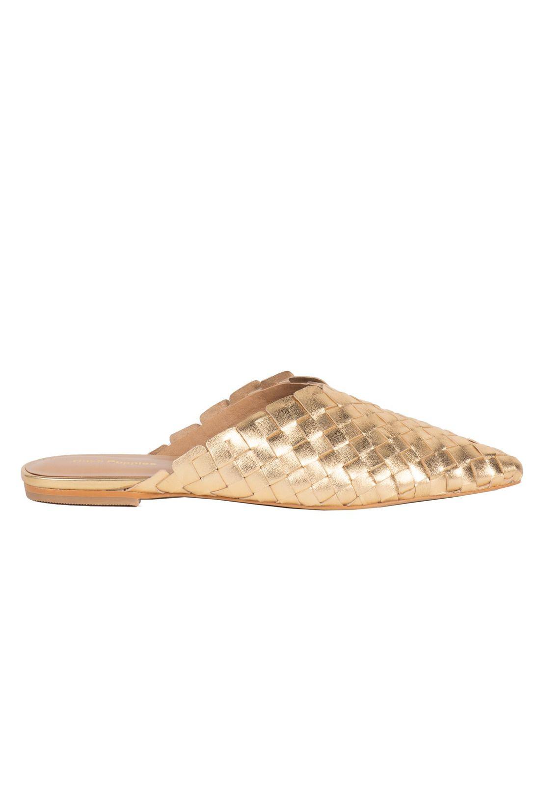 Sueco Mujer Cuero Mali Dorado-2