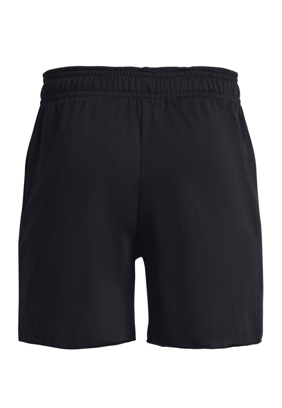 Shorts Rival Terry de 6" para hombre Negro-1