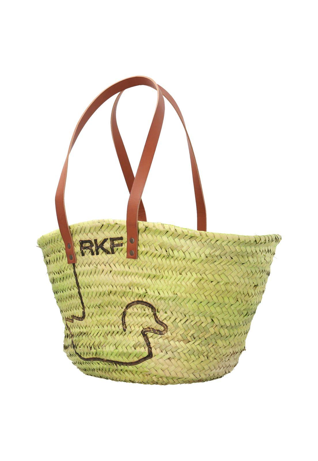 Cartera Rafia Mujer RKF Malaga Verde-1