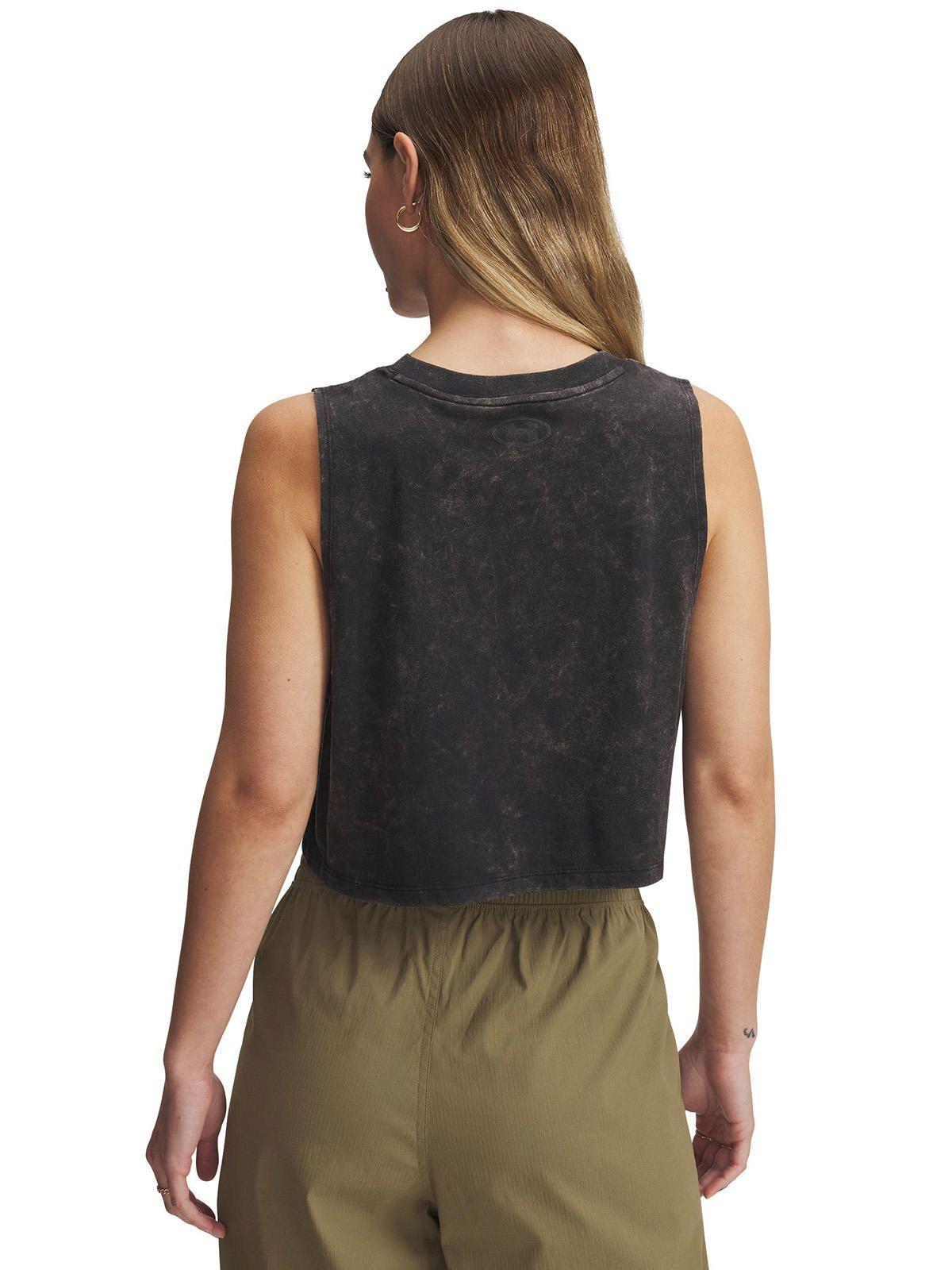 Polera S/M Mujer Branded Wash Crop Tank Polera Negro-1