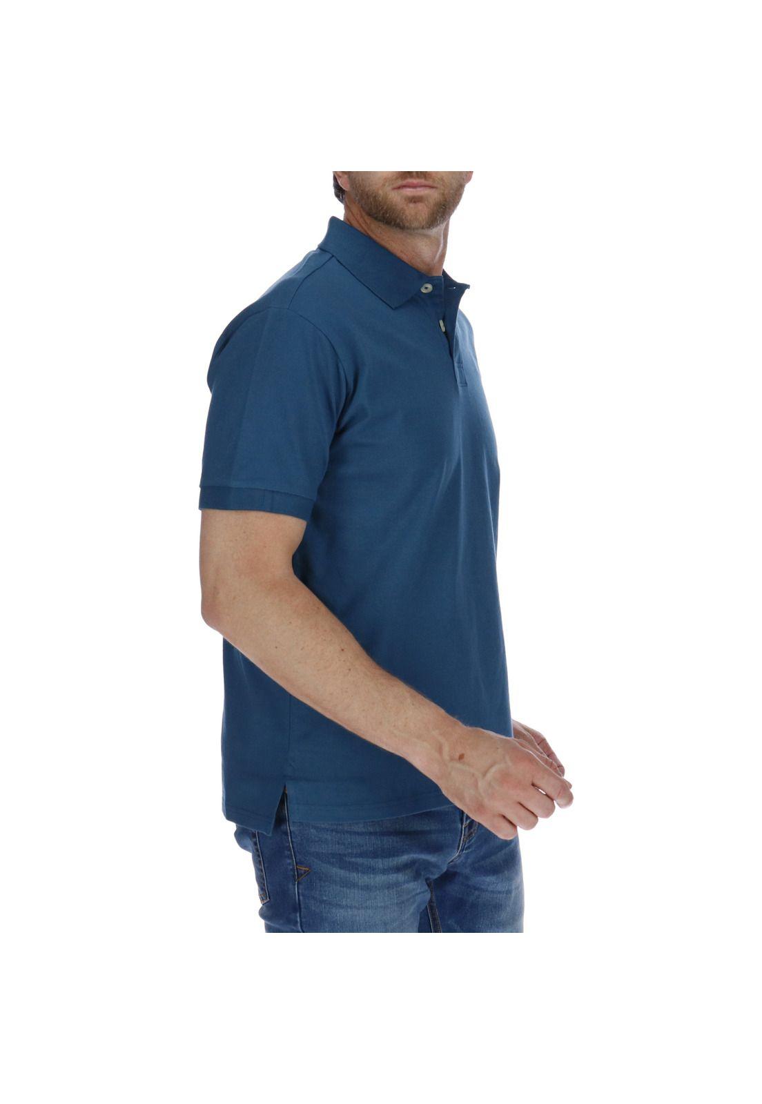 Polera Polo Classic Logo Azul Oscuro-3