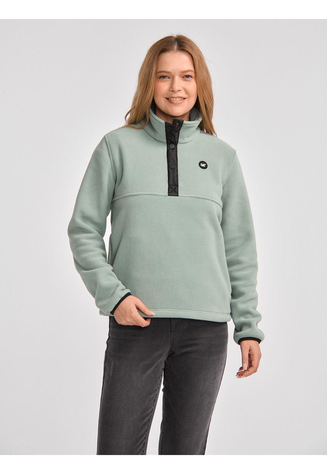 Polar Mujer W Polar Fleece Half Snap PoVerde-0