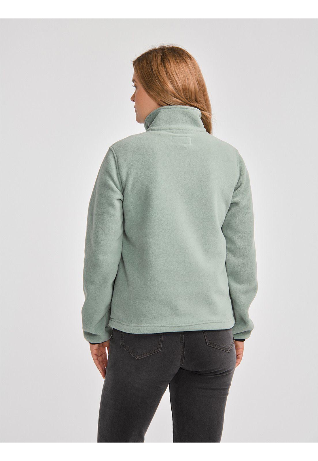 Polar Mujer W Polar Fleece Half Snap PoVerde-3