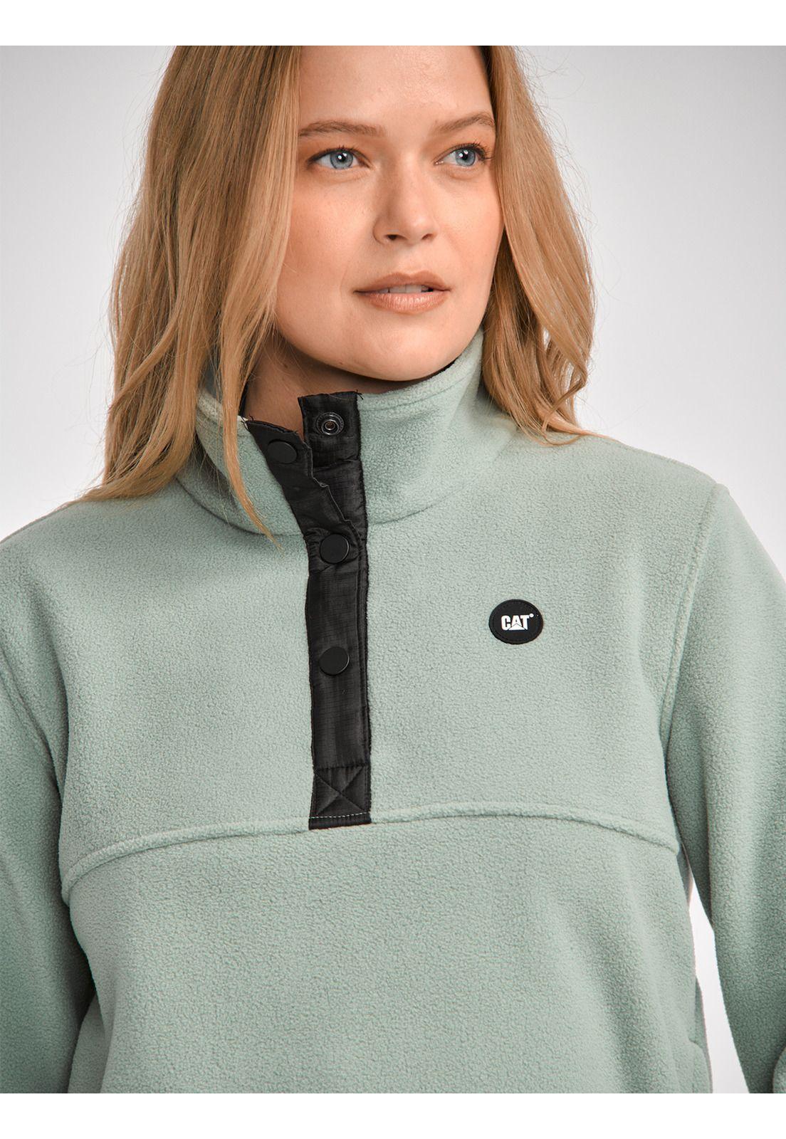 Polar Mujer W Polar Fleece Half Snap PoVerde-4