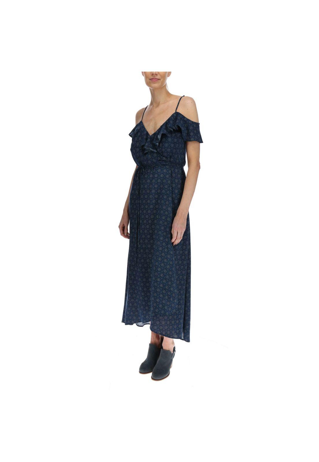 Vestido Largo Mujer Cadiz Azul-1