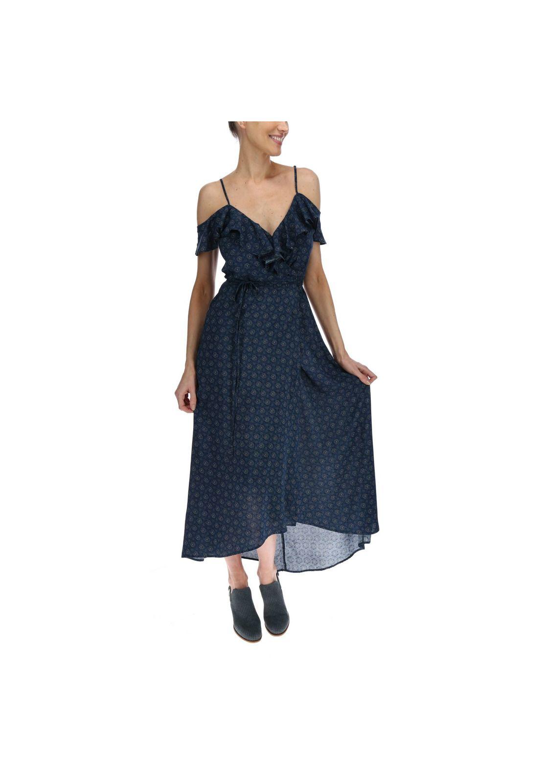 Vestido Largo Mujer Cadiz Azul-4