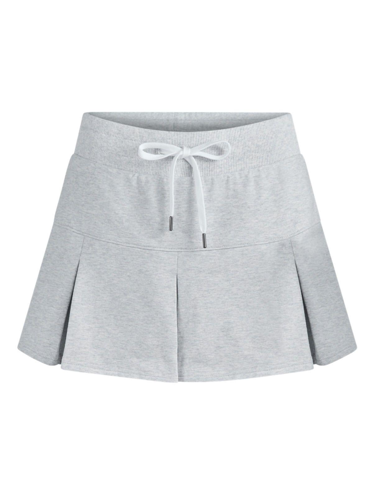 Falda Mujer Sport Terry Trend Skort Gris-0