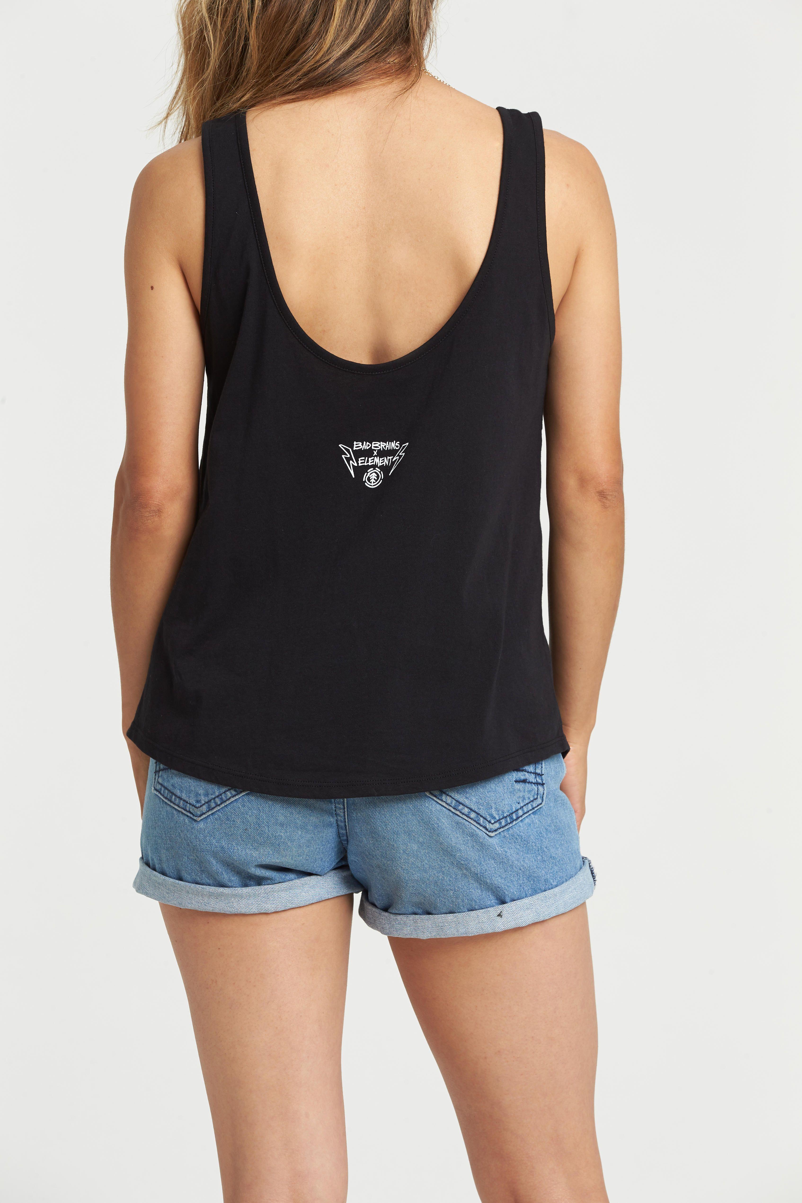 Polera S/M Mujer Bad Brains Low Tank Negro Element-1