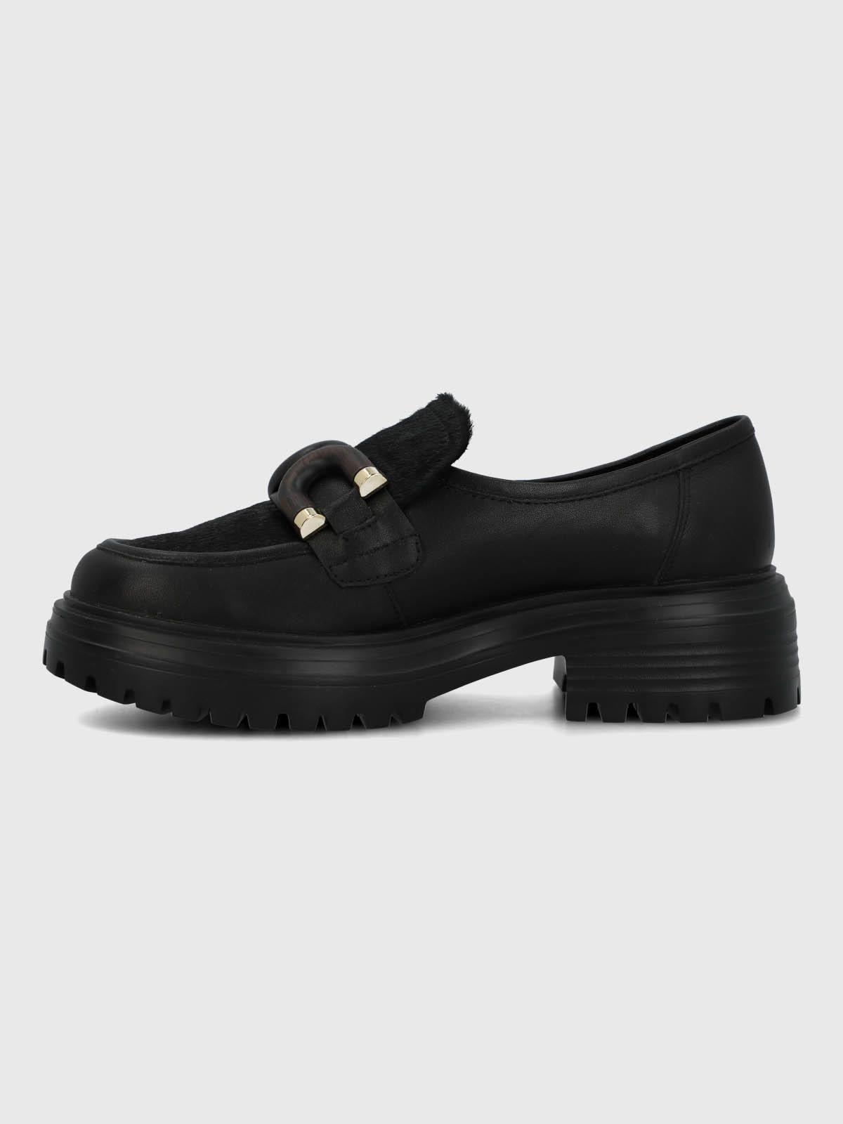 Mocasin Cuero Mujer Botana Negro-4
