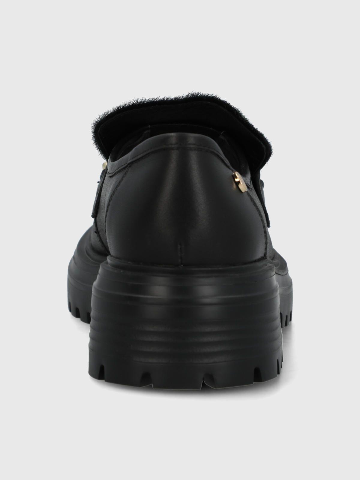 Mocasin Cuero Mujer Botana Negro-6