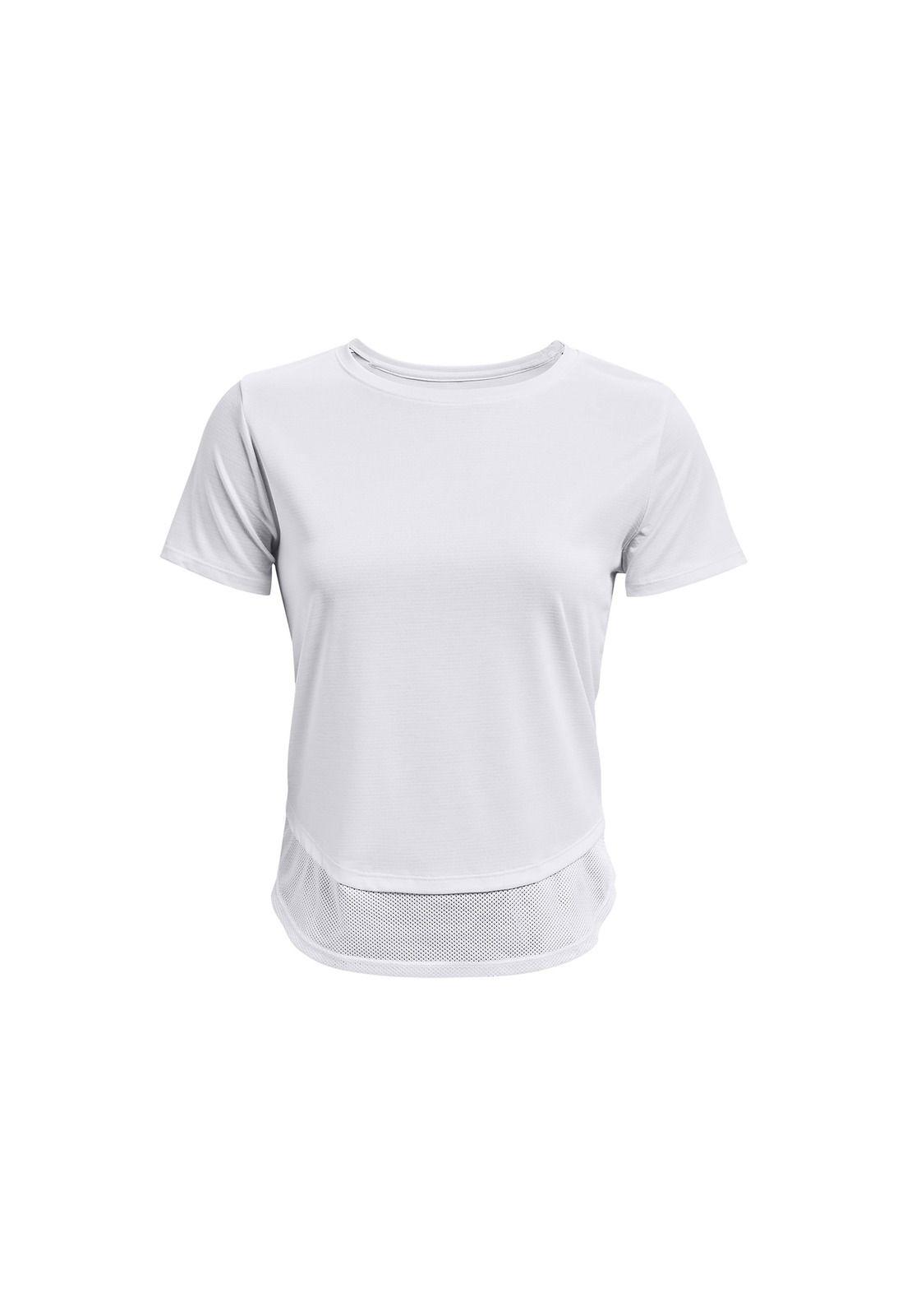 Polera M/C Mujer Ua Tech Vent Ss Blanco-0