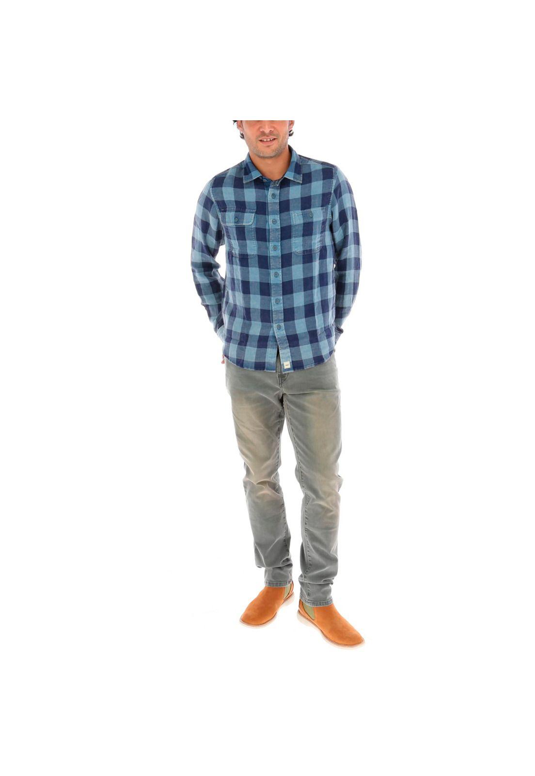 Camisa Doble Rockford Azul-4