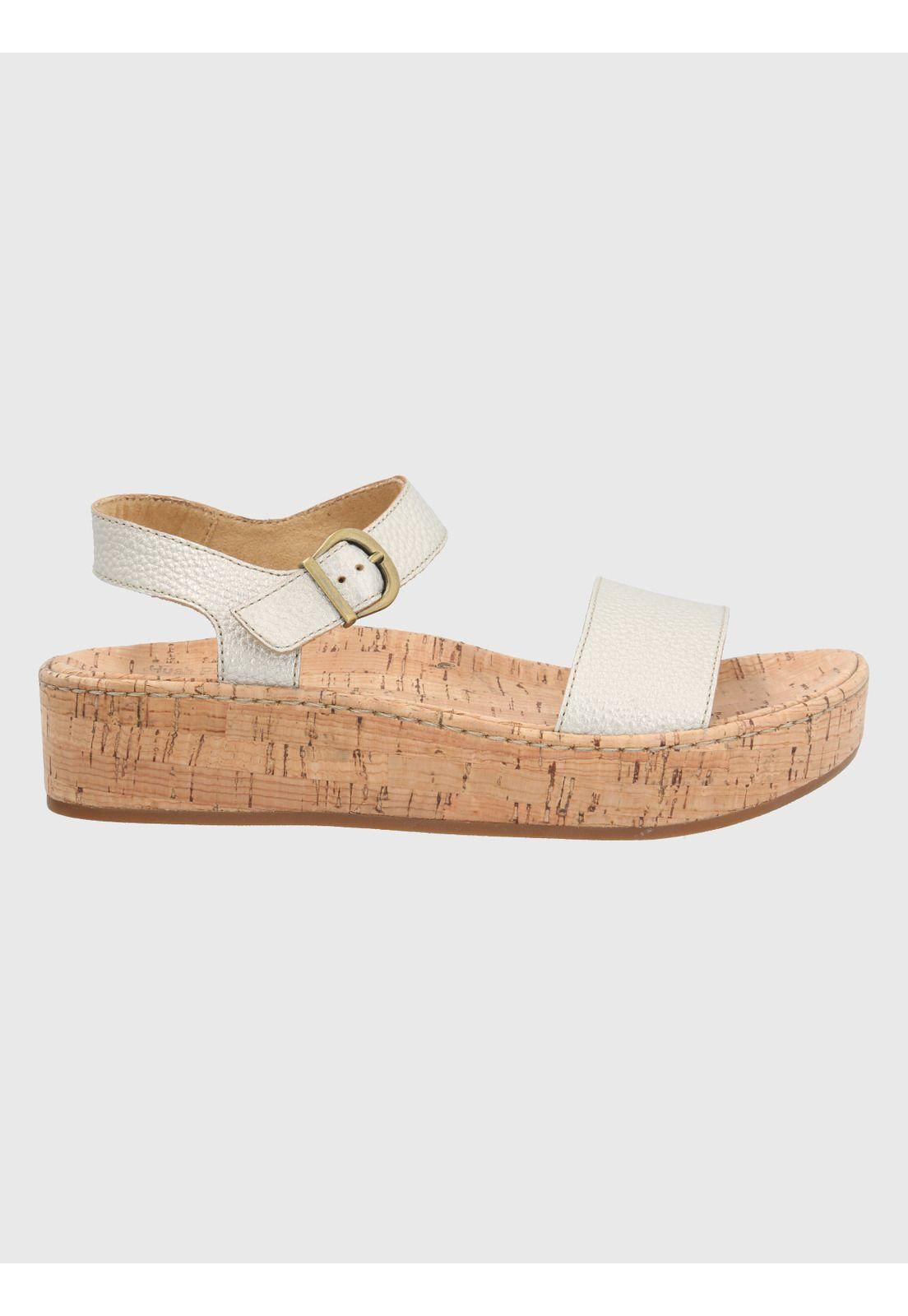 Sandalia Cuero Dorado Mujer Zug -1