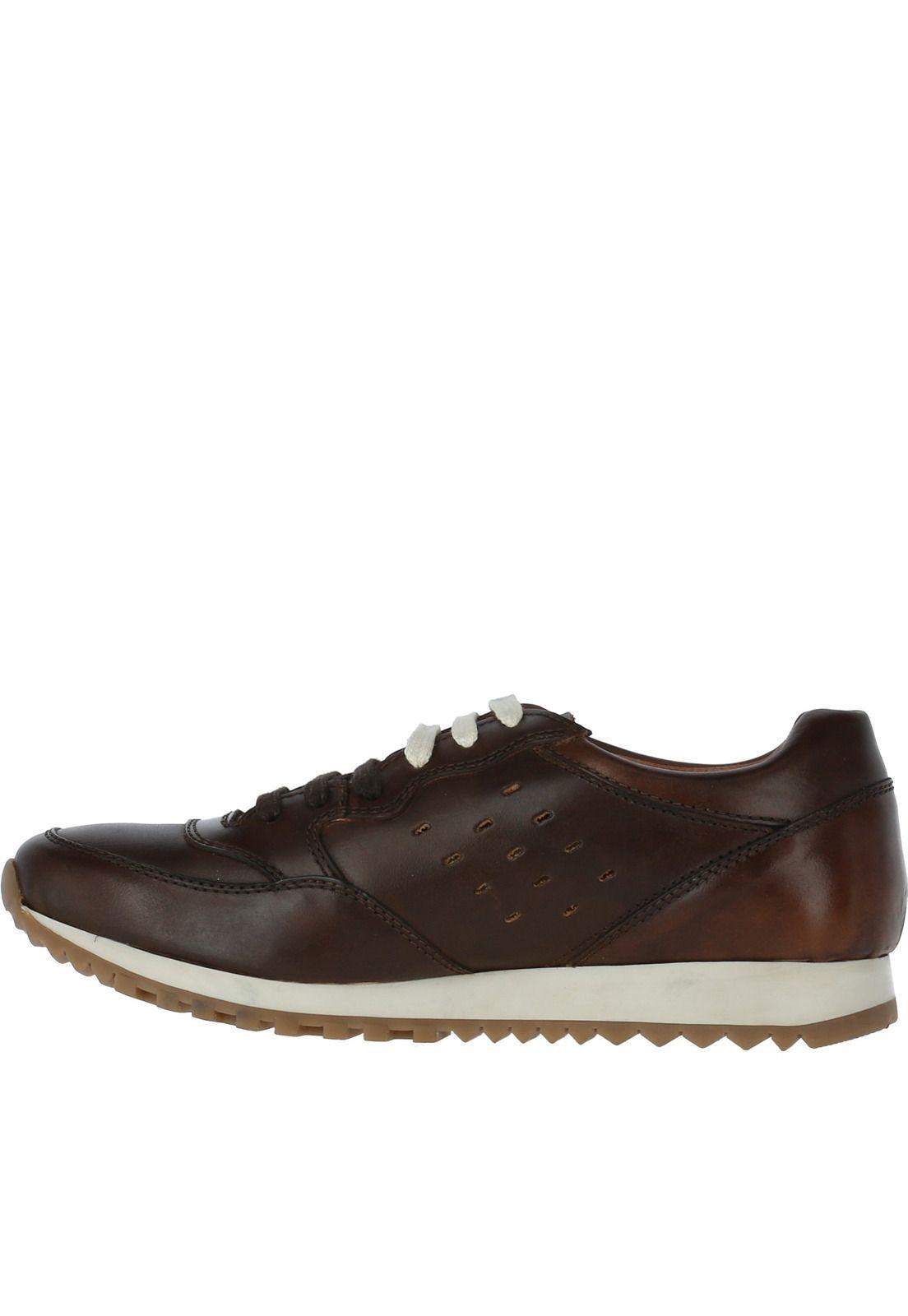 Zapatilla Cuero Tarrasa Chocolate Hombre-2