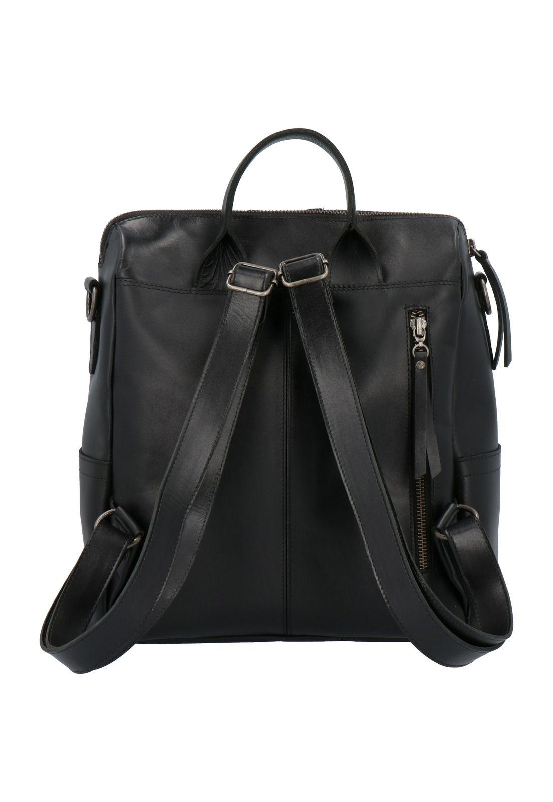 Mochila Cuero Agata Back Negro Mujer-2