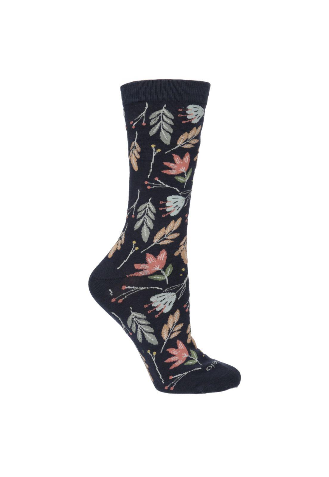 Calcetín Mujer Leaf Azul-0