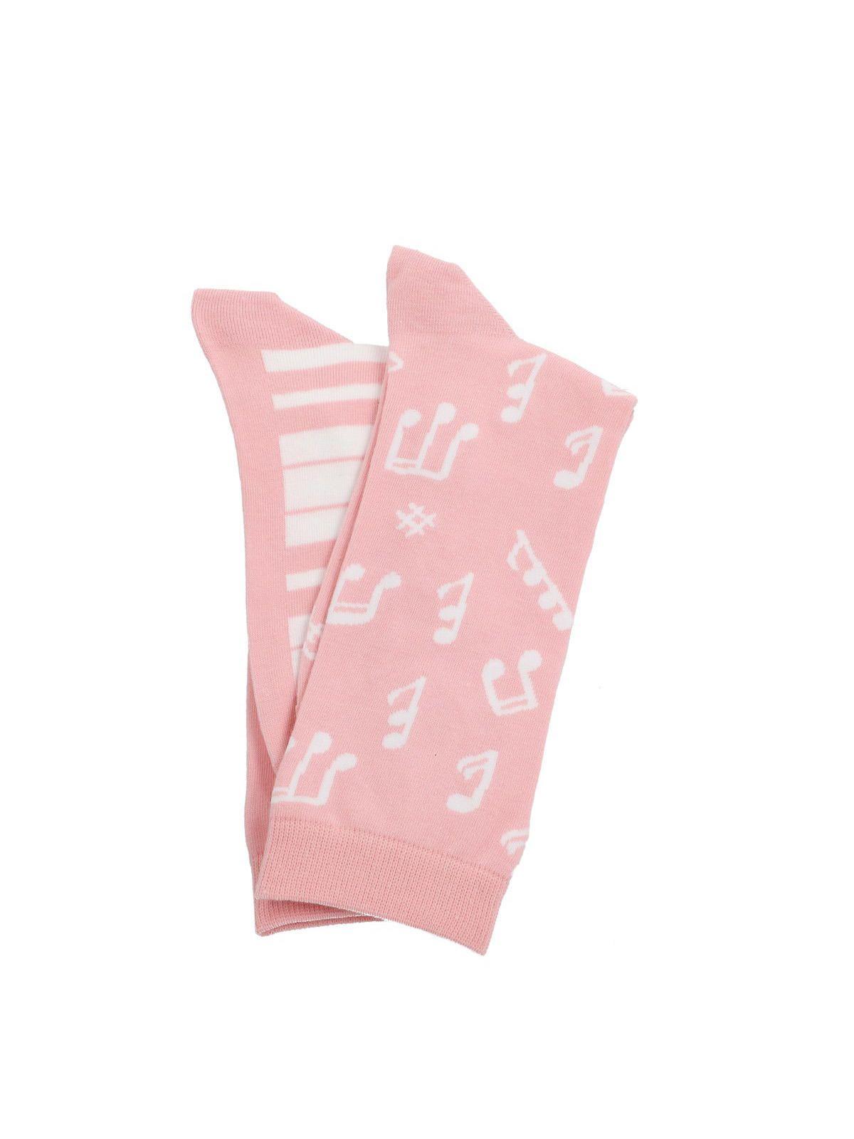 Calcetín Algodón Mujer Diff Music Rosado-3