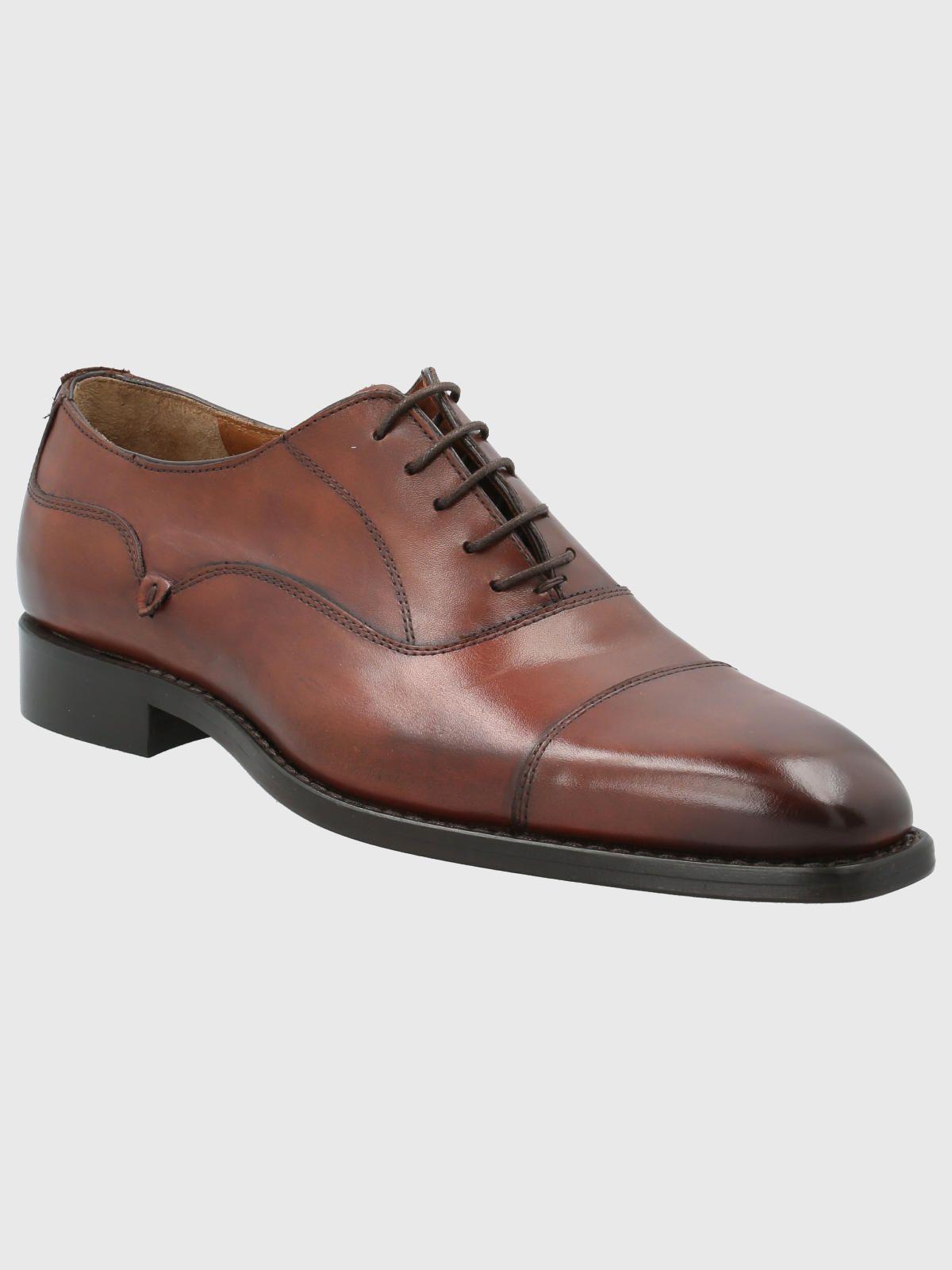 Zapato Cuero Hombre Poleone Café-0
