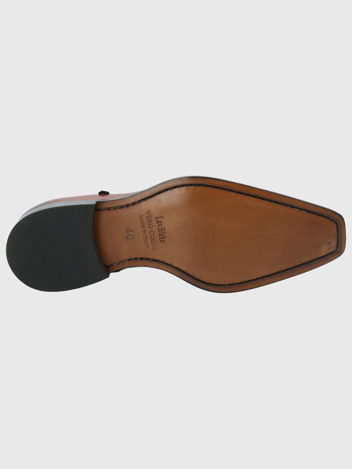 Zapato Cuero Hombre Poleone Café-7