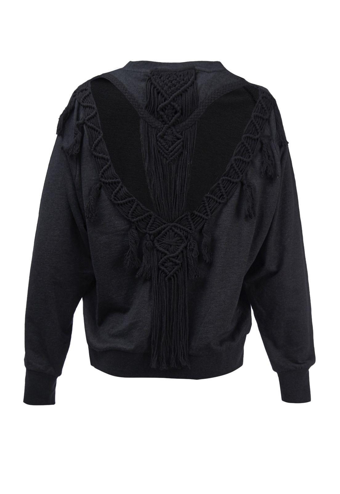 Polerón Algodón Orgánico Anara Negro Mujer-1