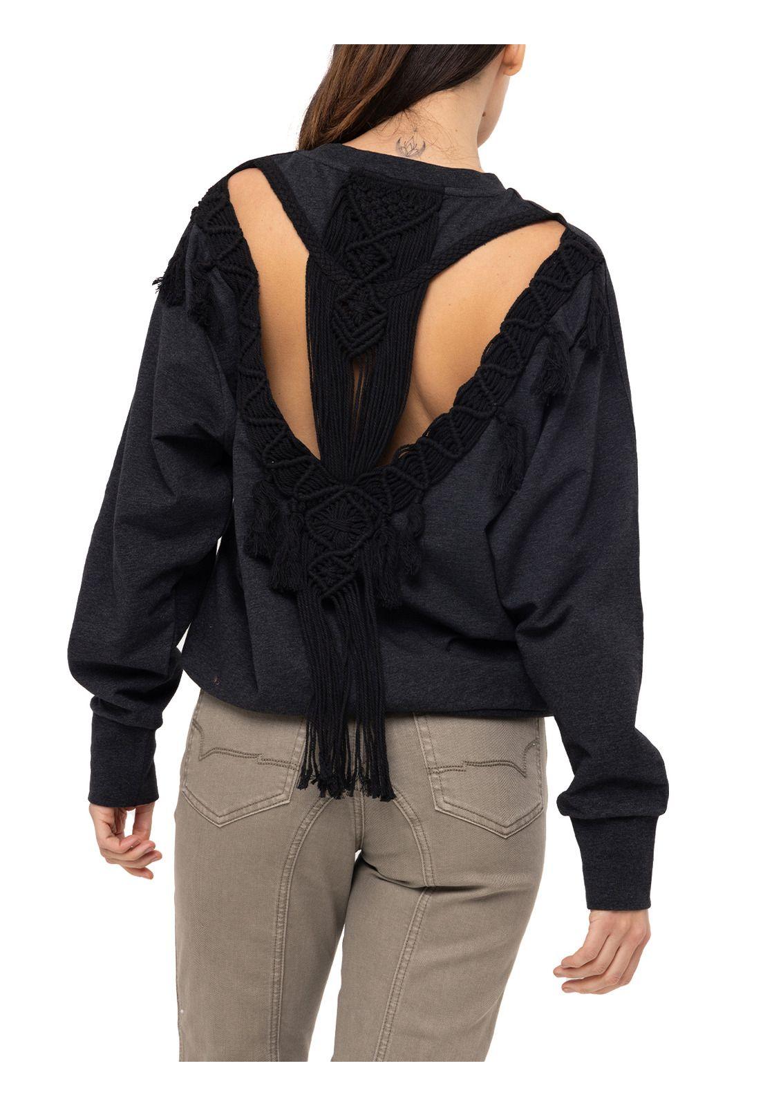 Polerón Algodón Orgánico Anara Negro Mujer-5