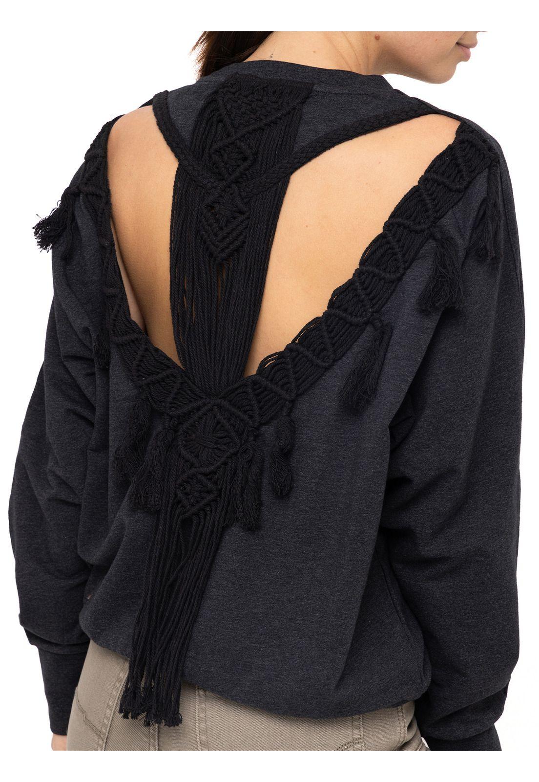 Polerón Algodón Orgánico Anara Negro Mujer-6