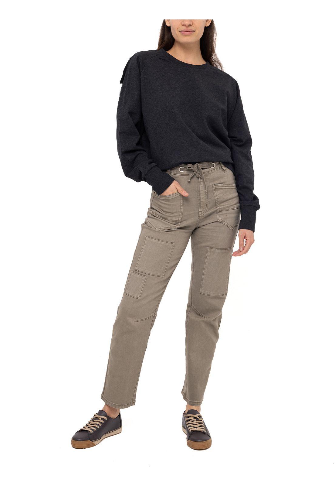 Polerón Algodón Orgánico Anara Negro Mujer-7