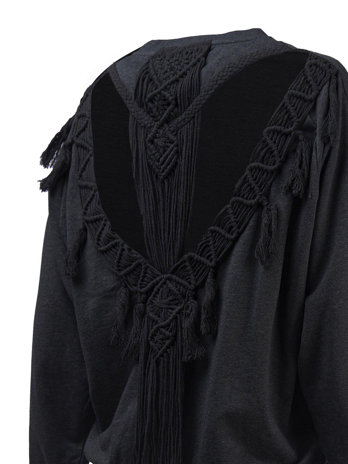 Polerón Algodón Orgánico Anara Negro Mujer-3