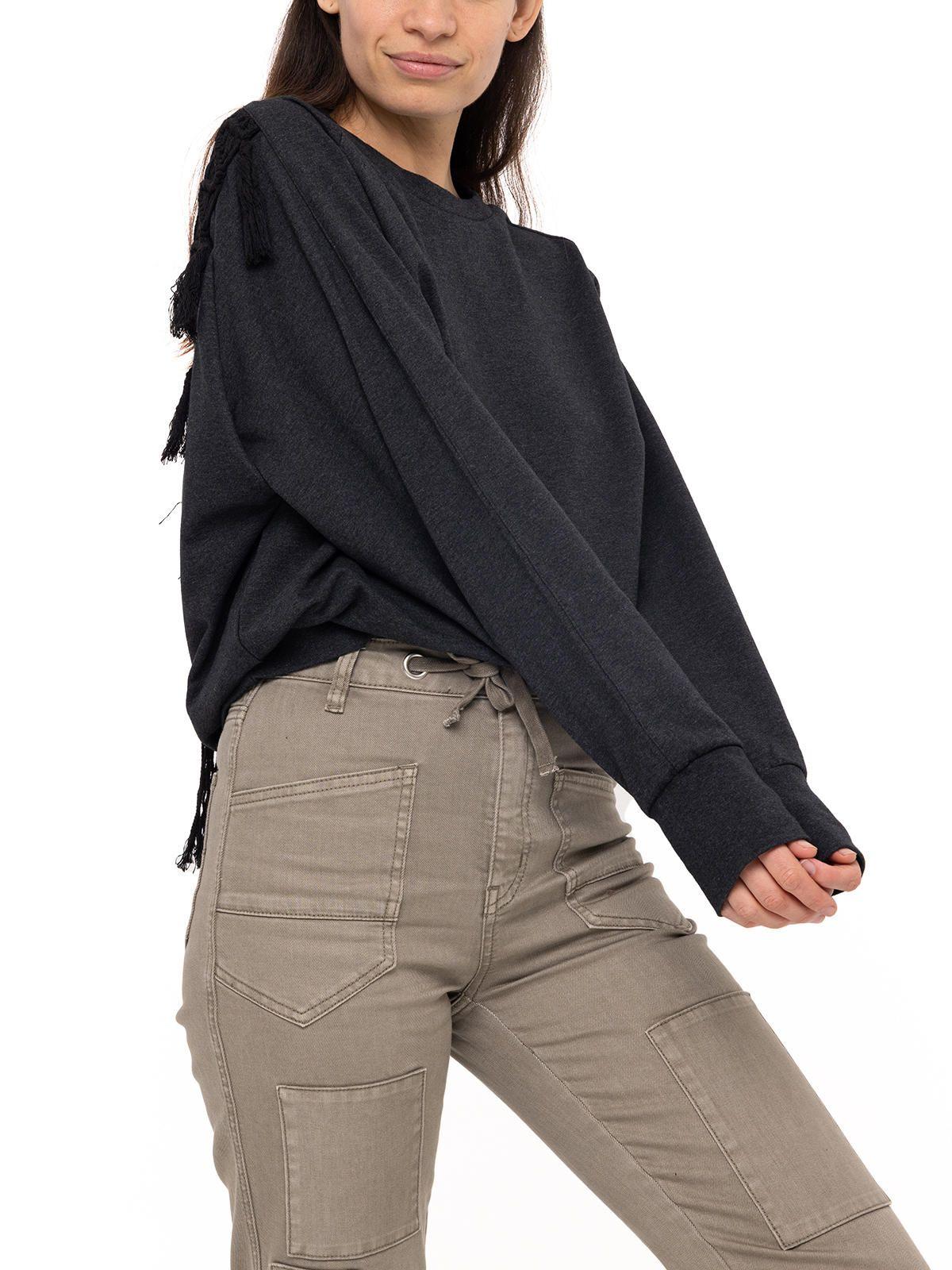 Polerón Algodón Orgánico Anara Negro Mujer-4