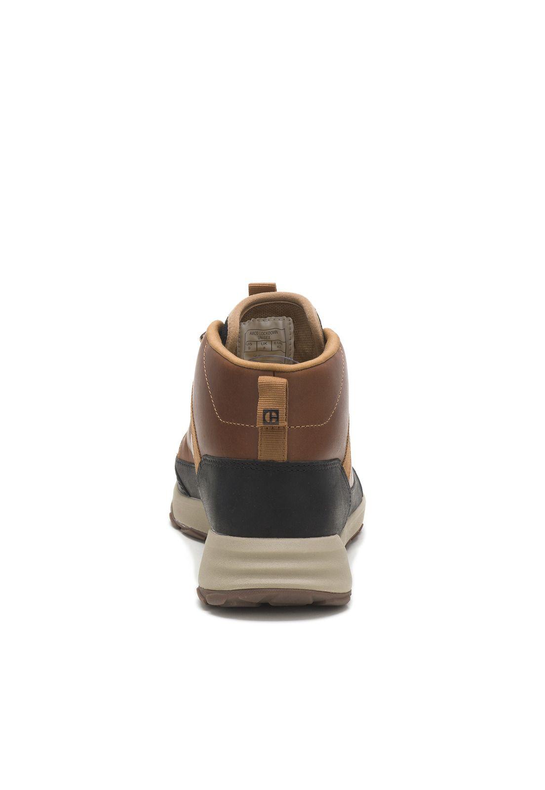 Zapatilla Cuero Quest Mid Negro Hombre-3