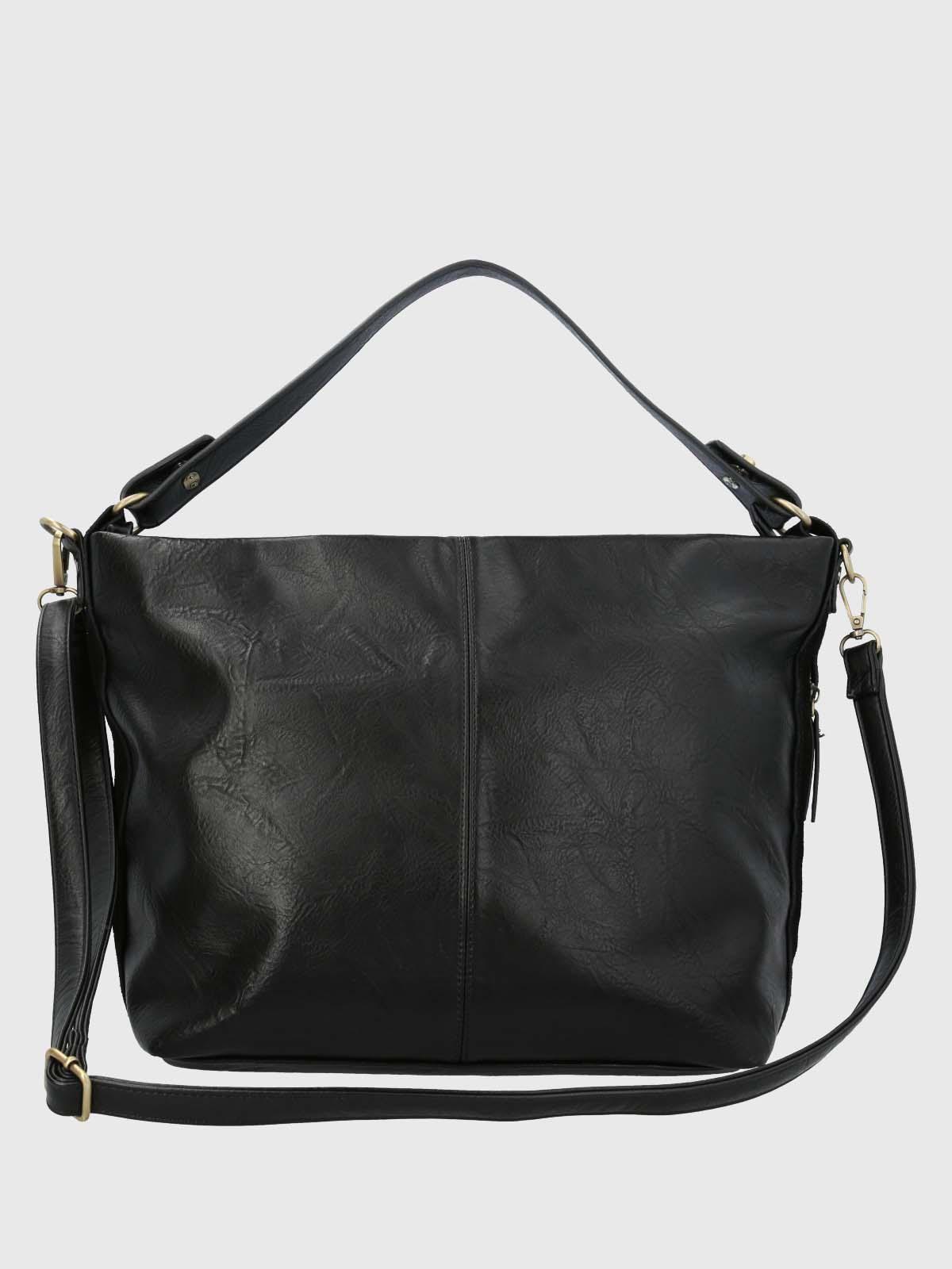 Cartera Ecocuero Mujer Laryn Hobo Negro-2