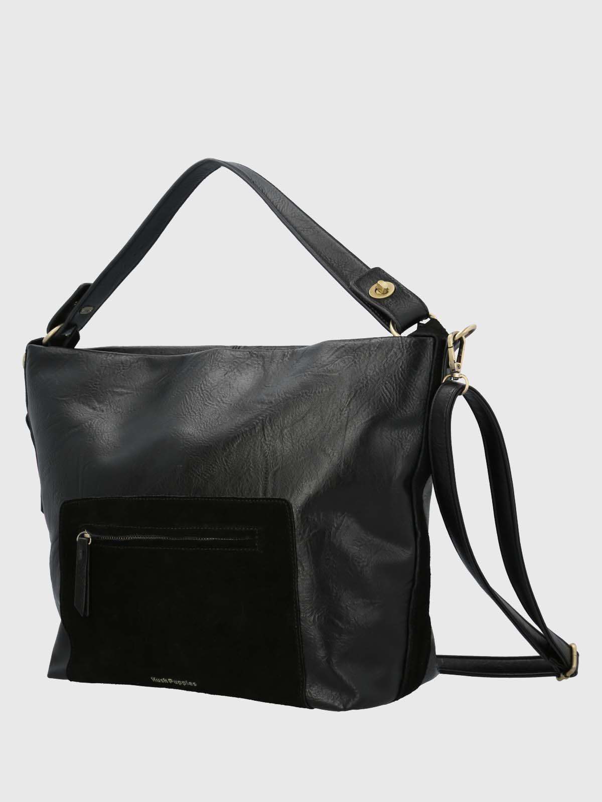 Cartera Ecocuero Mujer Laryn Hobo Negro-1