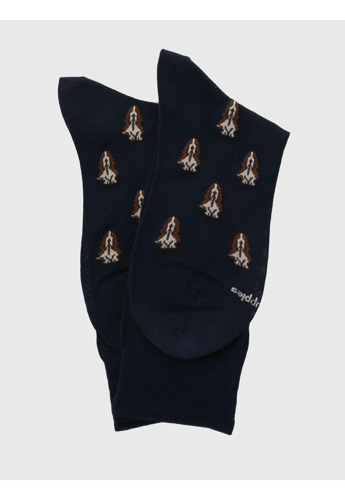 Calcetin Azul Oscuro Basset Hombre-2