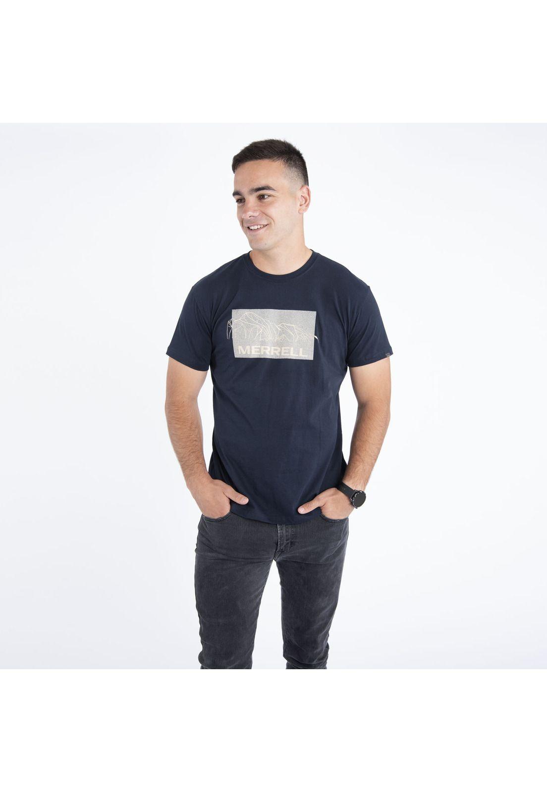 Polera Hombre Box Tee Azul-0